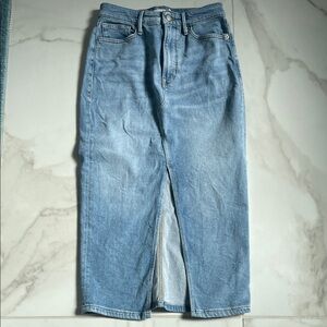 Good American Light Blue Denim Skirt